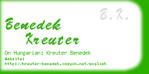 benedek kreuter business card